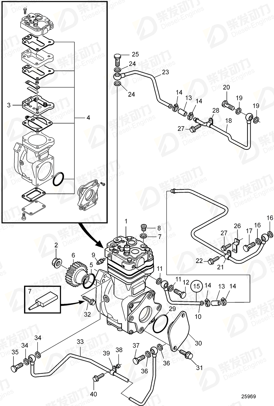 volvo penta Cover 21319919 Drawing volvo penta Cover 21319919 Drawing